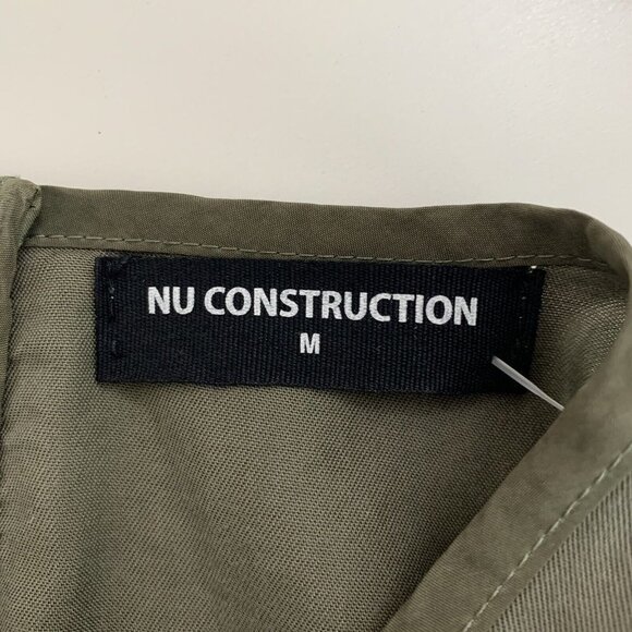 NU Construction Medium Dress Shift A Line Olive Green Tank Womens Dress - Picture 4 of 6